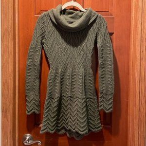 Heather B Olive Green Cowl Neck Sweater